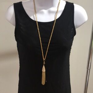 Gold chain with tassel